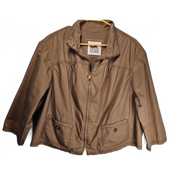 Michael Kors MK Lightweight Brown Jacket Plus Size - Picture 1 of 9